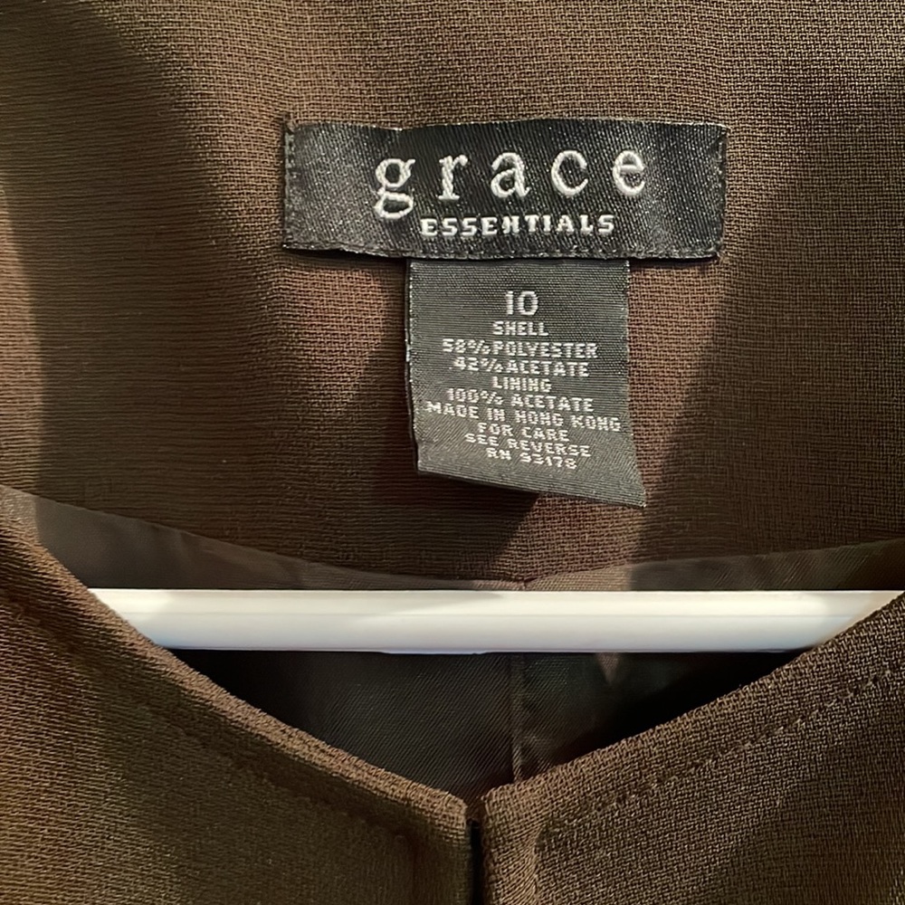 Grace Essentials Long Brown Blazer - image 2